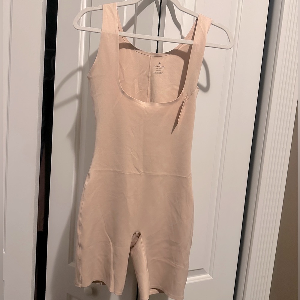 NWT Thirdlove nude spandex/nylon bodysuit shape wear. Large.